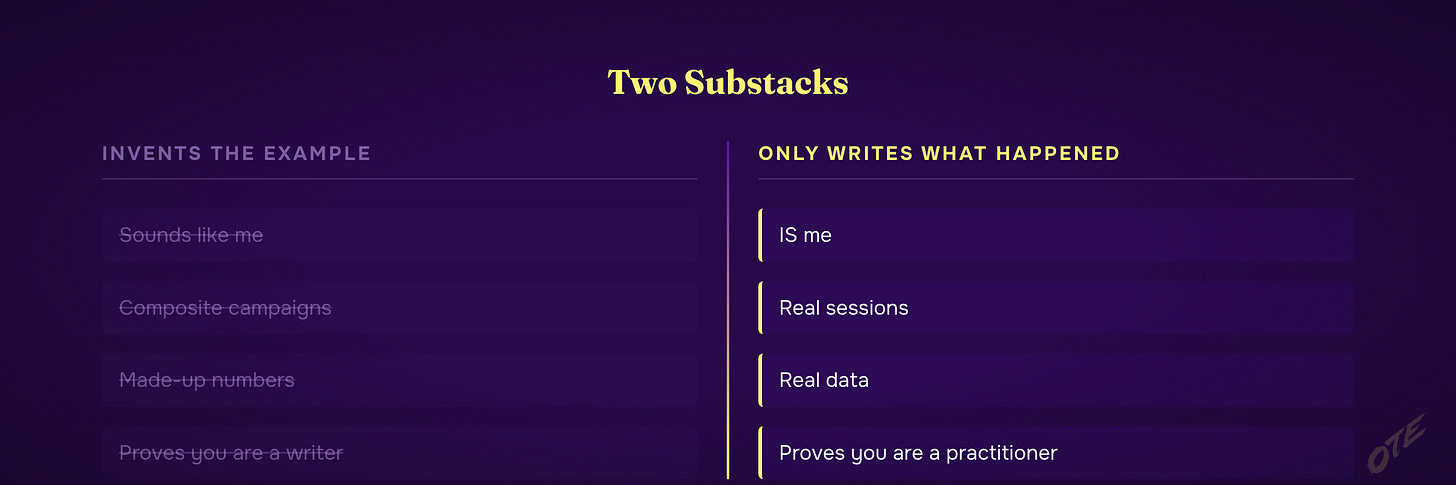 Comparison: Two types of Substacks