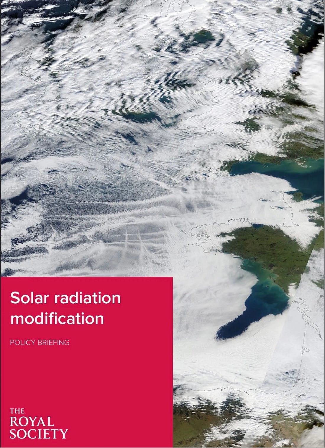 Chemtrails accented by electromagnetic fields: the Royal Society discusses the theoretical effects of «models» of efforts to reduce global temperature