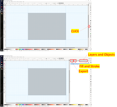Screenshots of Inkscape highlighting tools.
