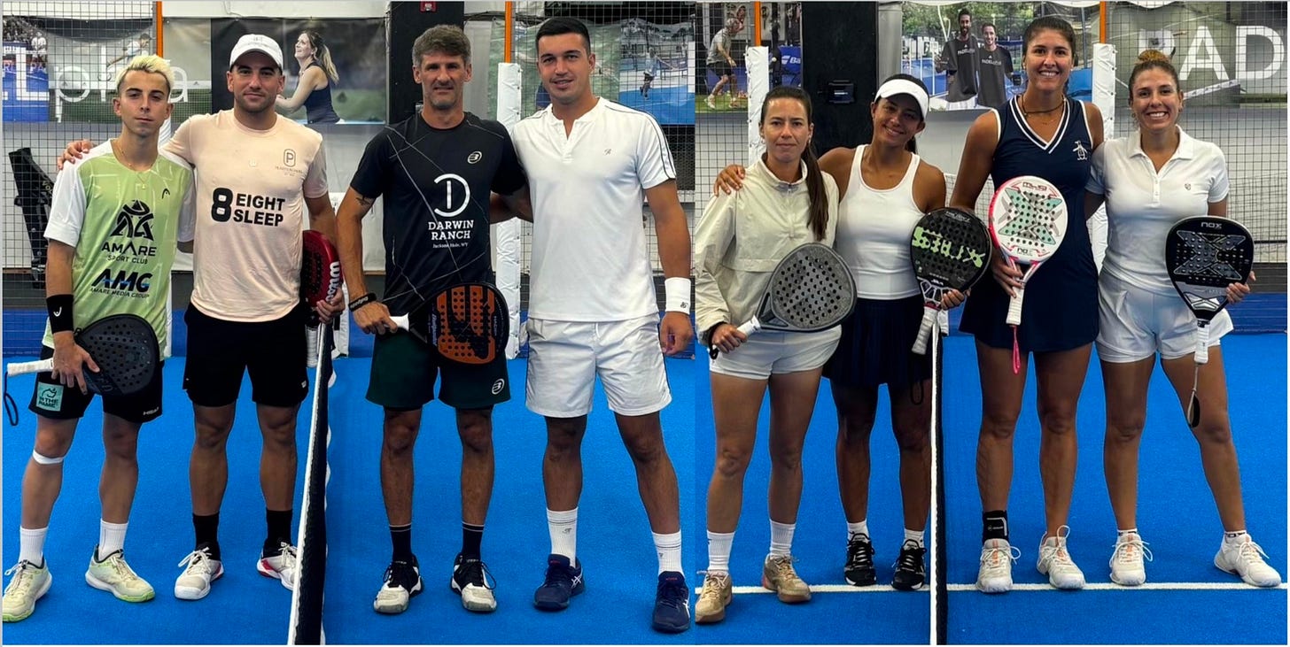 Men's and Women's finalists and winners at PADELphia USPA 1000 tournament