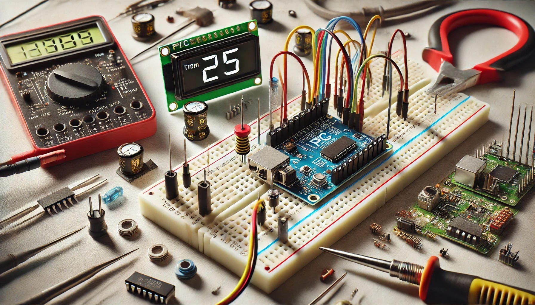PIC Microcontroller Project: Temperature Monitoring System with LCD Display