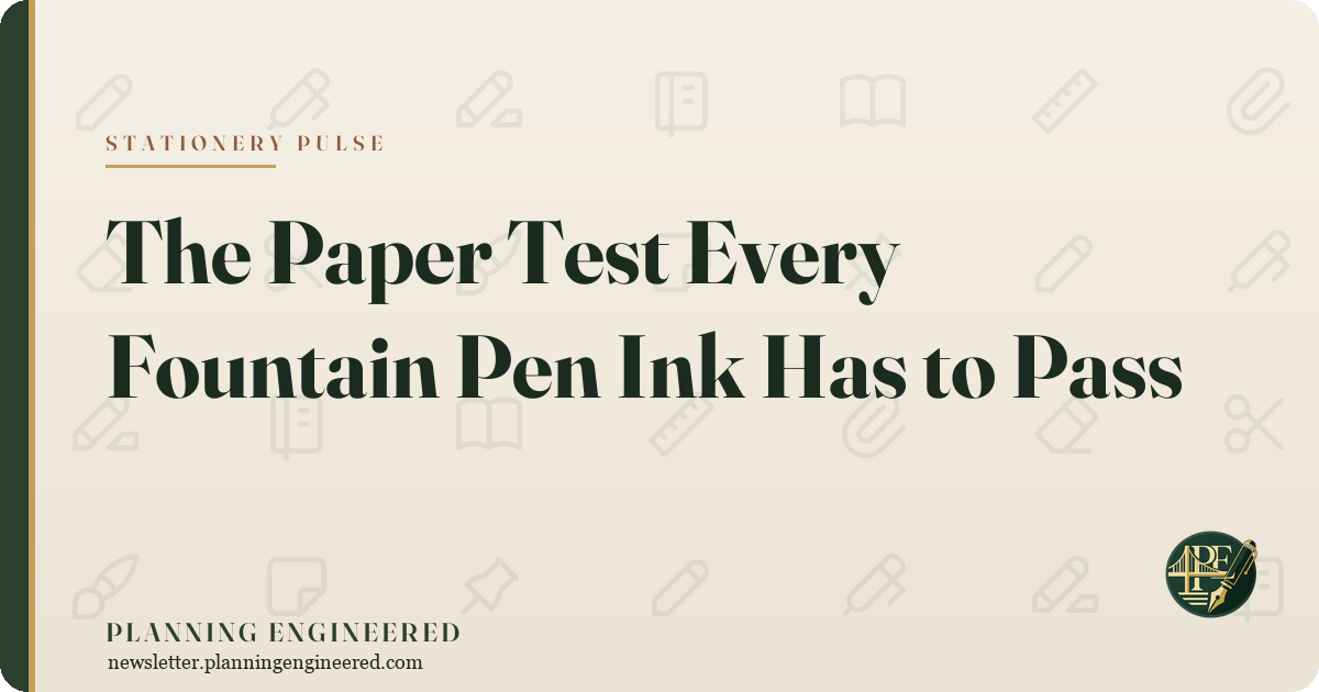 Stationery Pulse: The Paper Test Every Fountain Pen Ink Has to Pass Stationery Pulse: The Paper Test Every Fountain Pen Ink Has to Pass