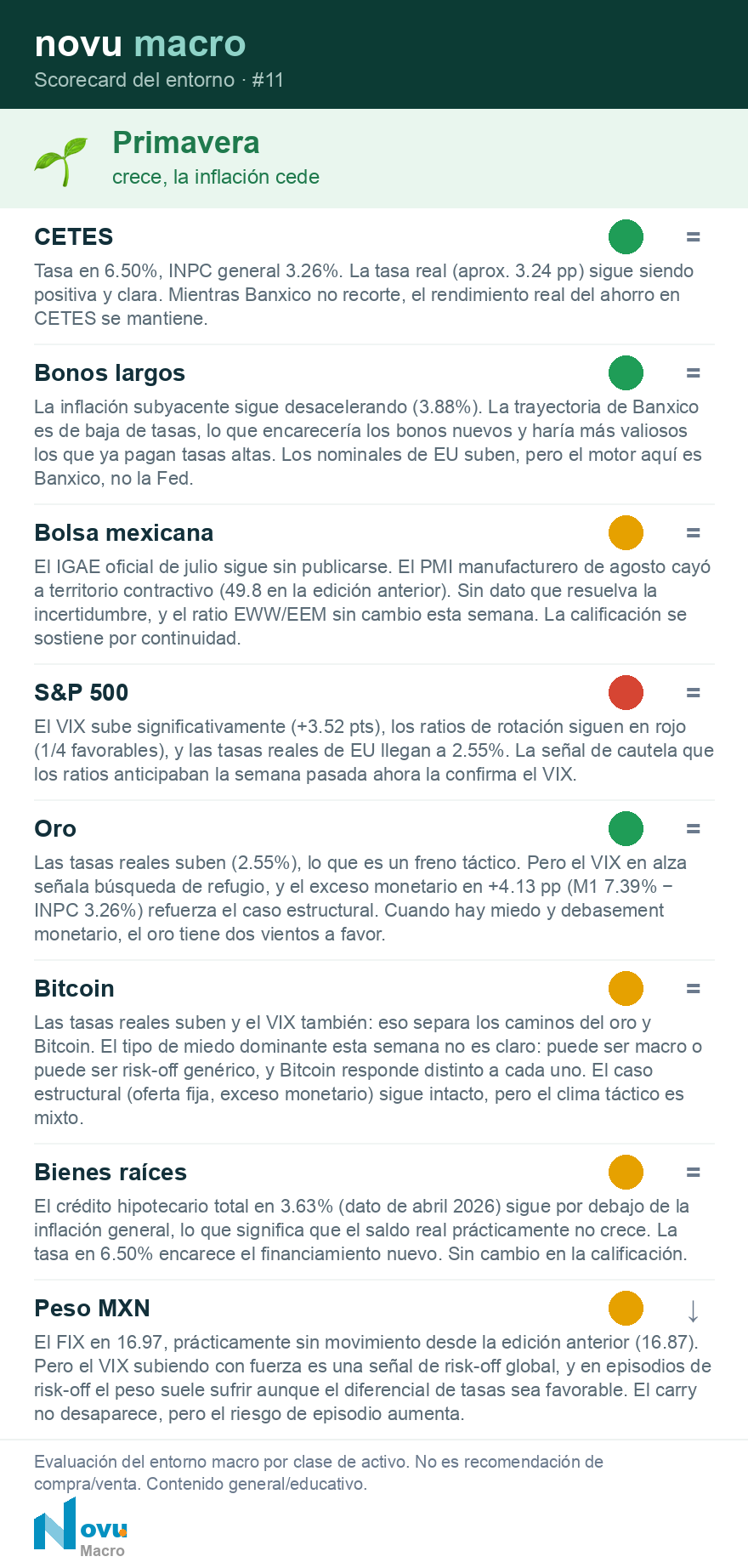 Scorecard del entorno · #11