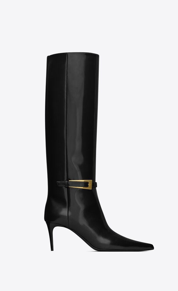 lee boots in glazed leather