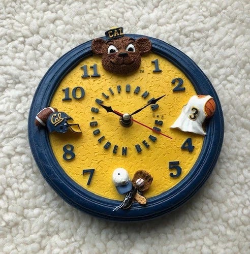 CALIFORNIA GOLDEN BEARS Cal Berkeley Wall Clock NIB - Picture 1 of 4