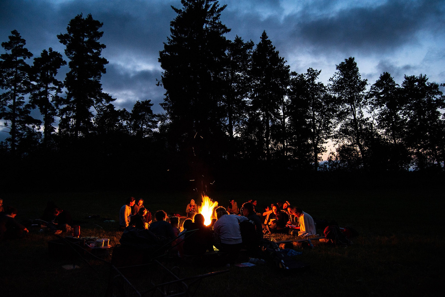 Stories by a fire