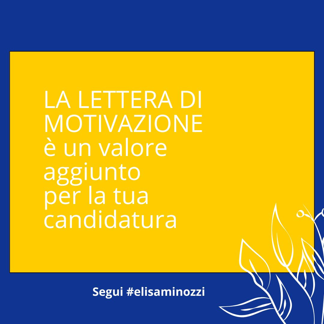 L’immagine riporta una citazione di Elisa Minozzi, tratta da Linkedin. Elisa Minozzi è consulente di carriera, orientatrice professionale, facilitatrice e formatrice L’immagine riporta una citazione di Elisa Minozzi, tratta da Linkedin. Elisa Minozzi è consulente di carriera, orientatrice professionale, facilitatrice e formatrice