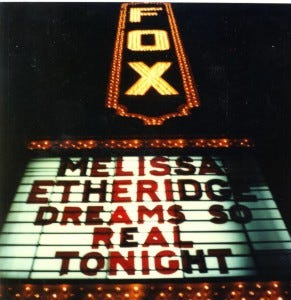 Atlanta's Fox Theater Marquee, 1990. Photo courtesy of Trent Allen. Atlanta's Fox Theater Marquee, 1990. Photo courtesy of Trent Allen.