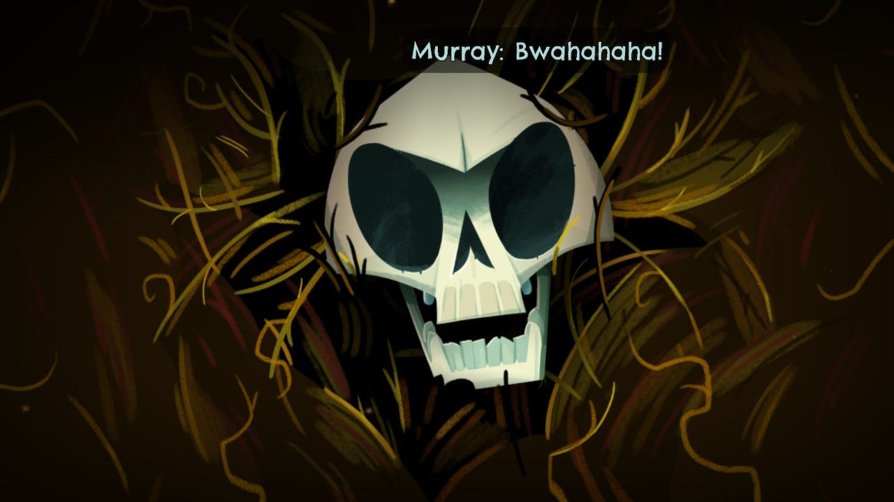 Murray the Demonic Skull: "Bwahahahaha!" Murray the Demonic Skull: "Bwahahahaha!"