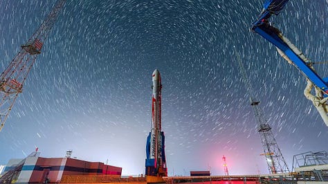 The Zhuque-2E Y5 vehicle during launch preparations at the Jiuquan Satellite Launch Center.
