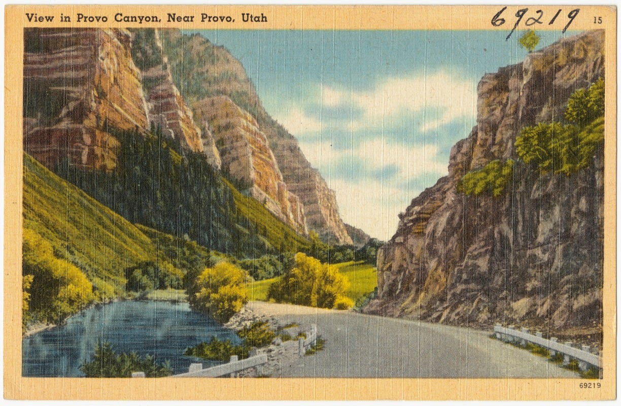 View in Provo Canyon, near Provo, Utah View in Provo Canyon, near Provo, Utah