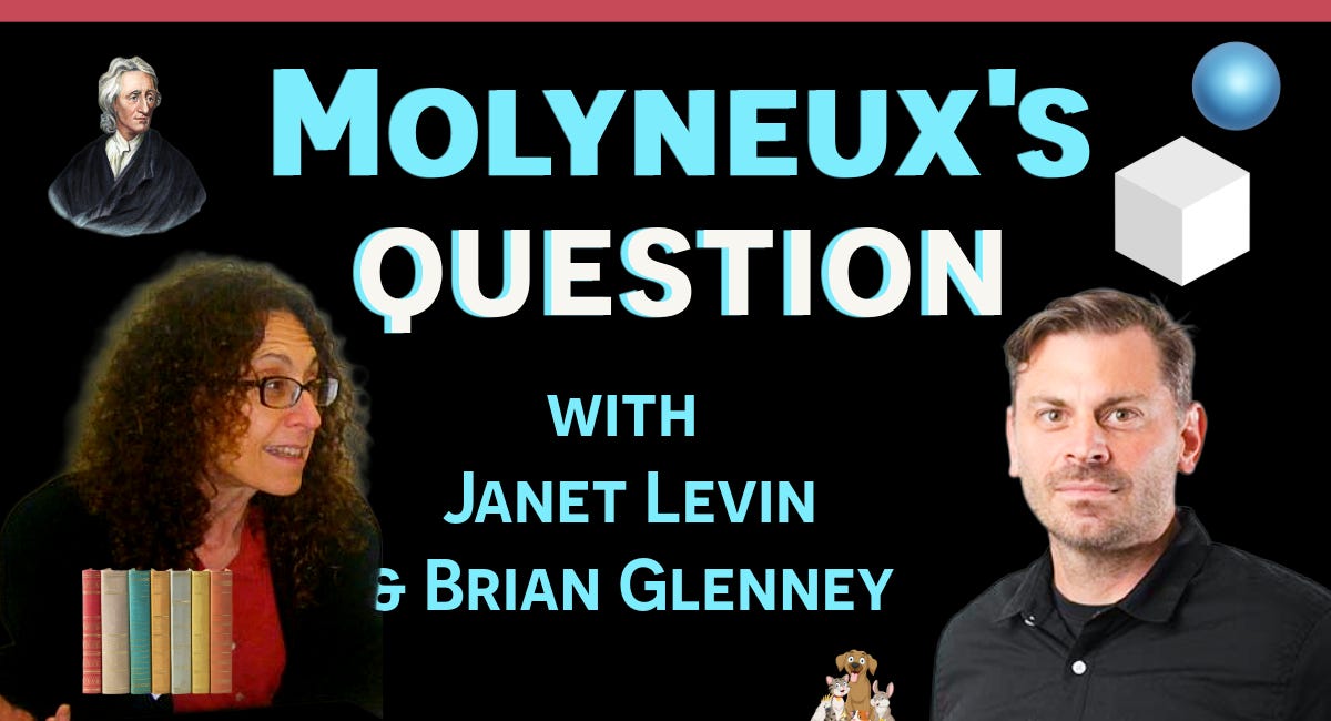 BONUS Video Version of Episode #92 for Paid Subscribers: Molyneux's Problem with Brian Glenney and Janet Levin