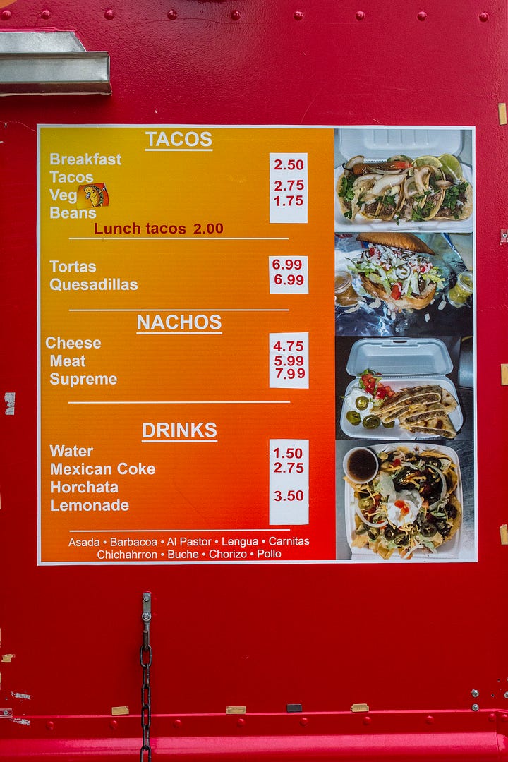 El Norteno on Wheels menu