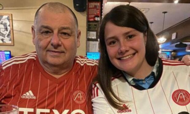 Hannah Cowie and her dad Rob Cowie.