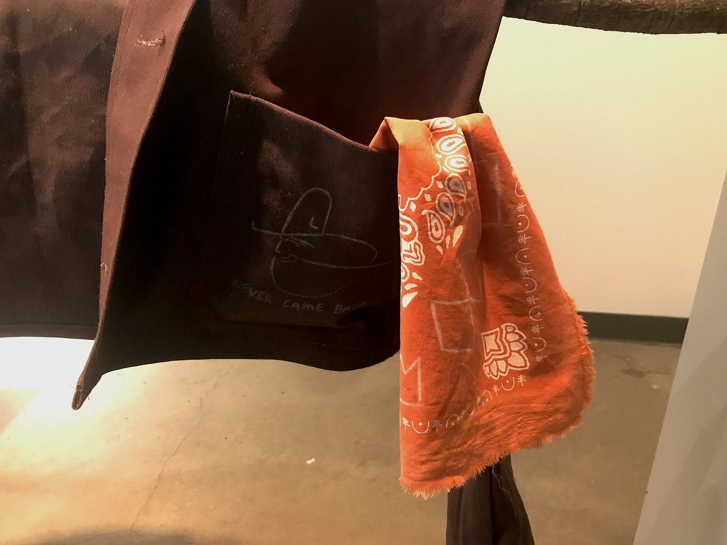 Jacket pocket with bandana