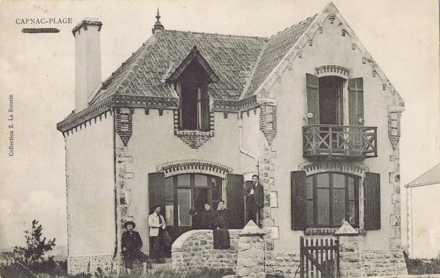The Keller villa in Carnac, postcard for Le Rouzic collection (Gallé family archives).