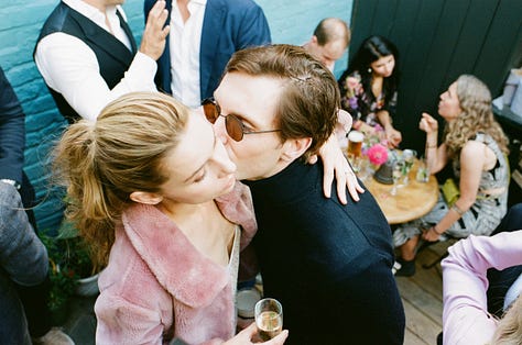 People celebrating a wedding