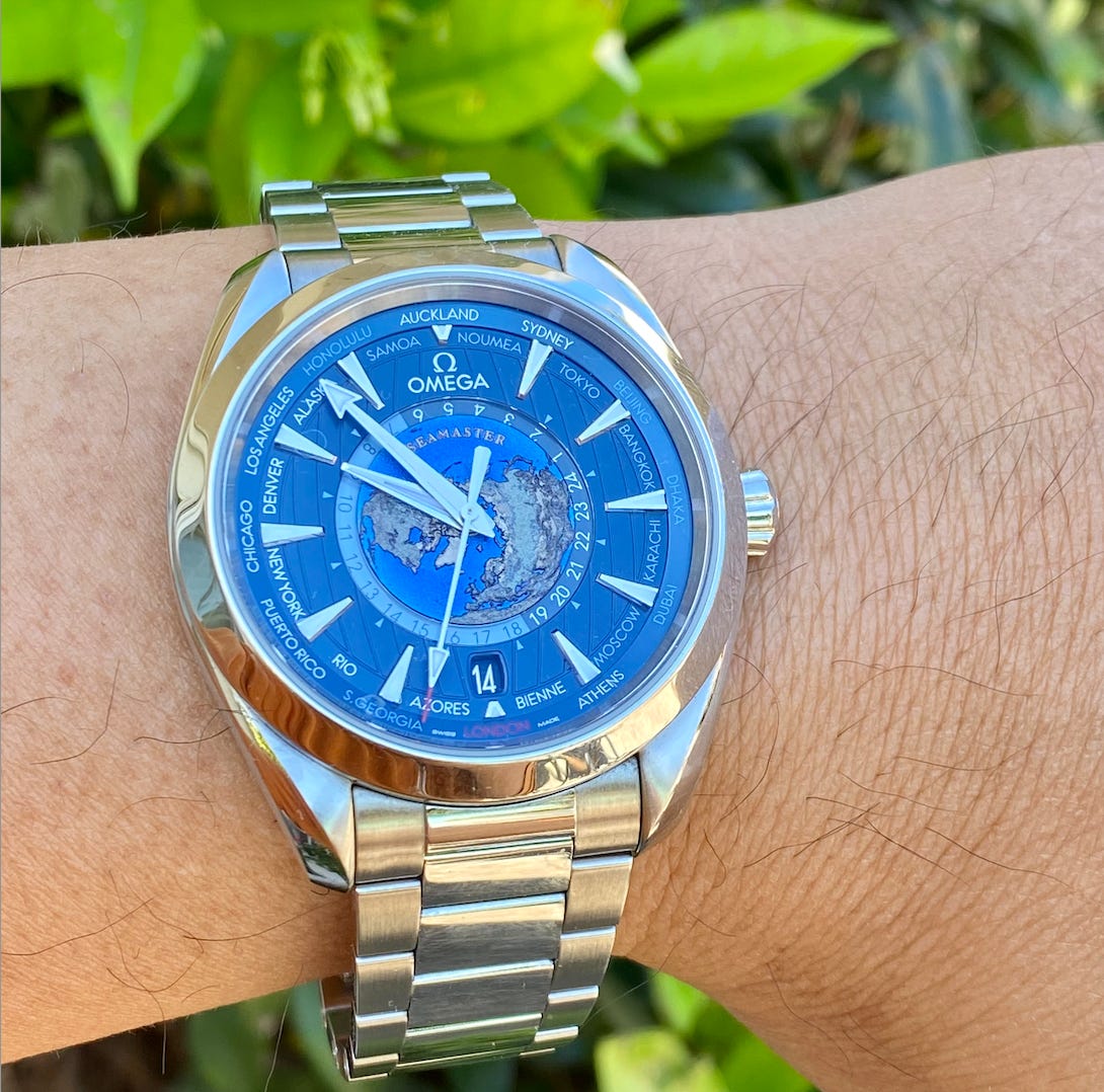 腕時計(アナログ) OMEGA Seamaster Aqua Terra meter Long-Term Review: Omega Seamaster Aqua Terra Worldtimer in Steel
