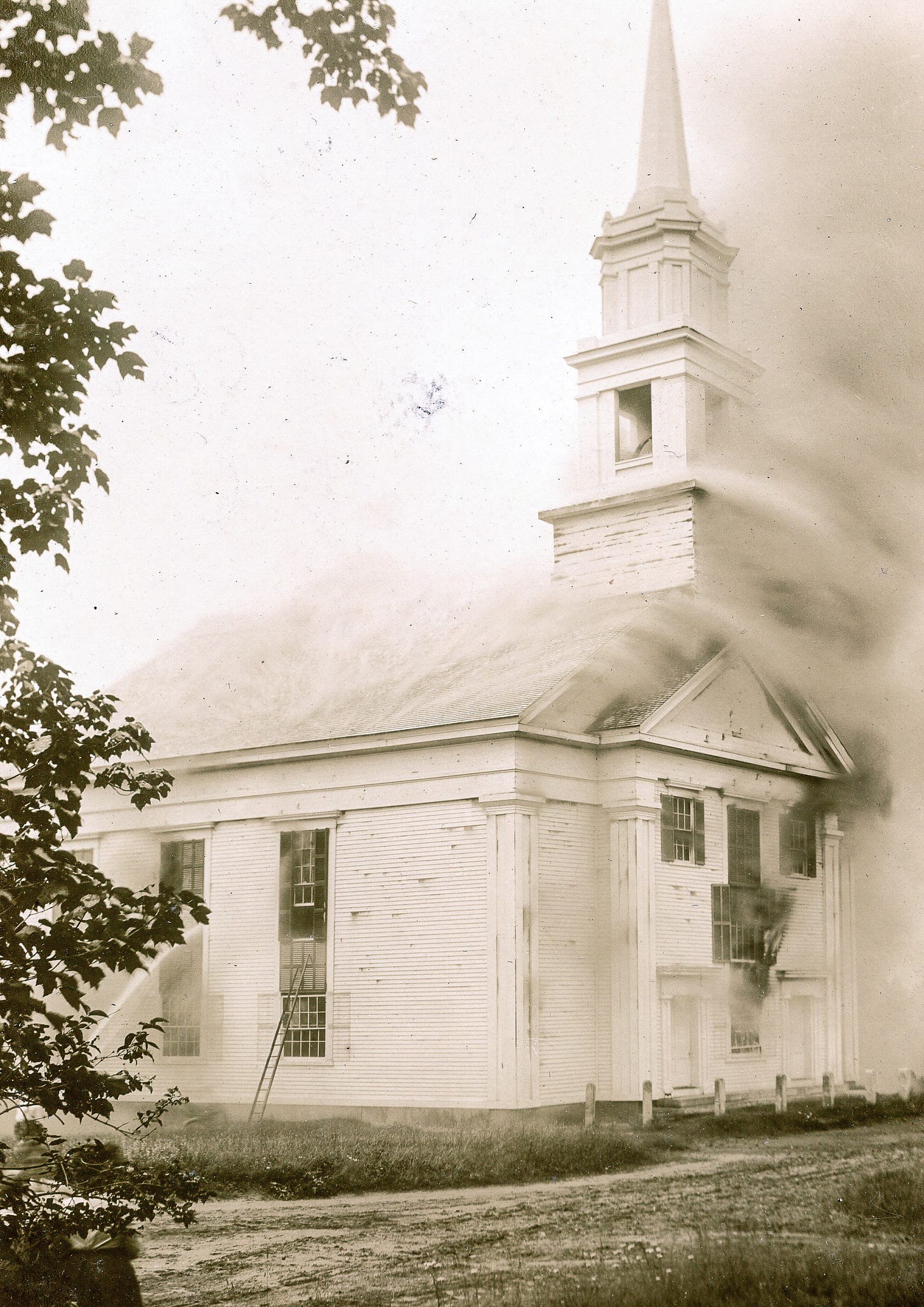 Church on fire