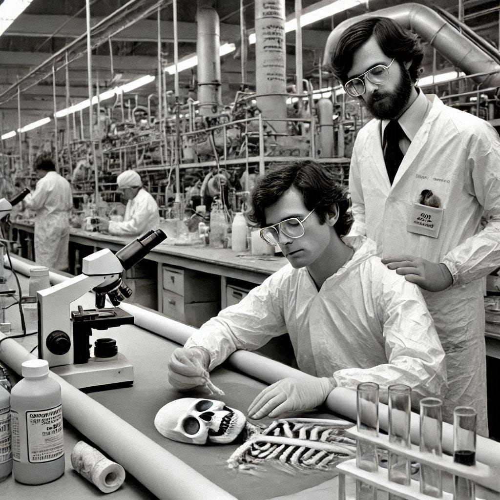 a 22-year-old man working as a lab tech at the asbestos plant in copperopolis california in 1980