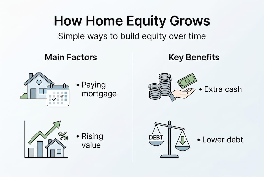Infographic how home equity grows main factors Infographic how home equity grows main factors