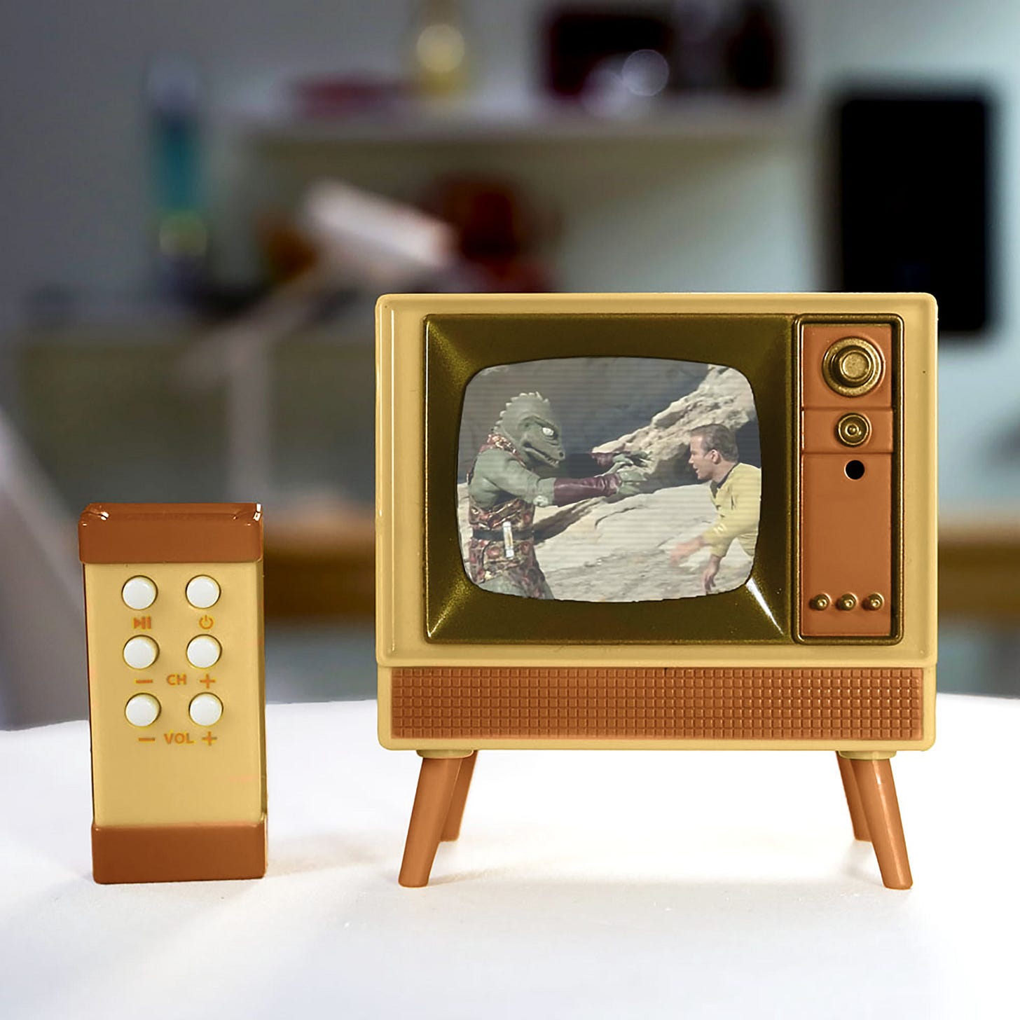 Tiny TV Classics - Star Trek Edition - Collectible Toy - Watch Top Star Trek Scenes on a Real-Working Tiny TV with Working Remote