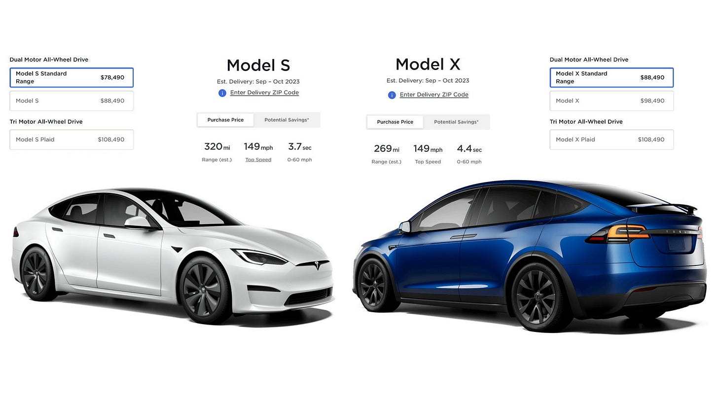 Tesla's New Base Model S And Model X Are $10,000 Cheaper, But There's A Catch | Carscoops Tesla's New Base Model S And Model X Are $10,000 Cheaper, But There's A Catch | Carscoops