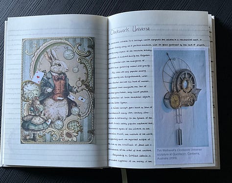 Photos of my notebook and noticeboard