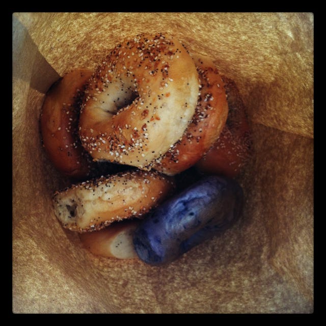A bag of bagels