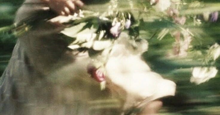 Contém: girl, fantasy, running, flowers, bouquet