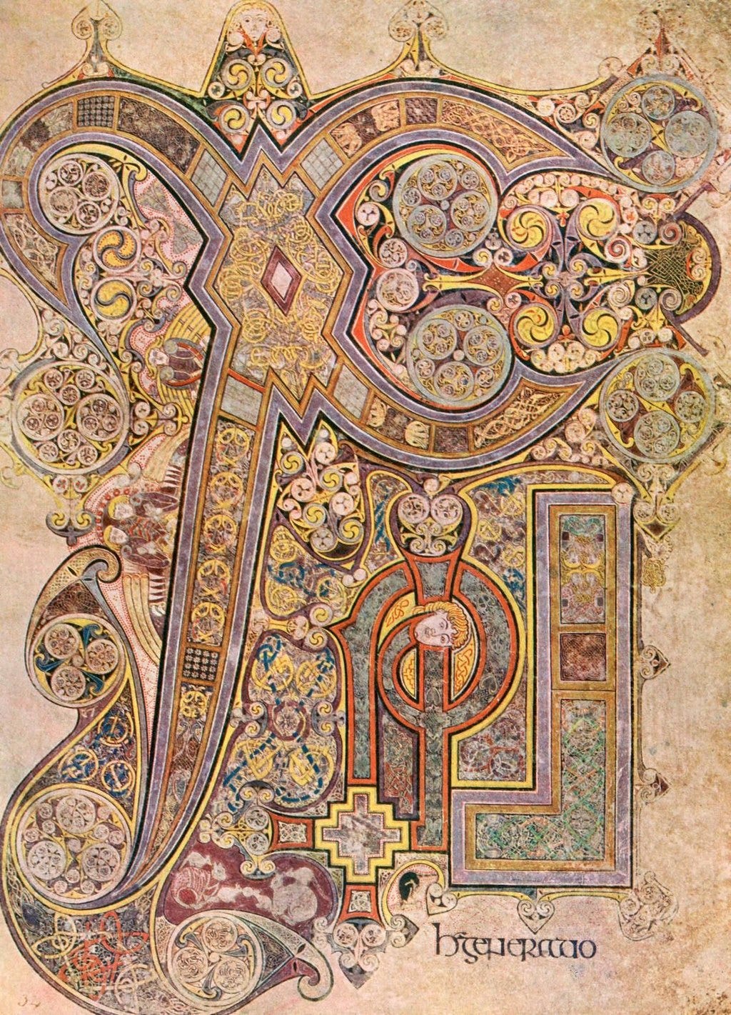 Folio 34r, Chi Rho monogram.