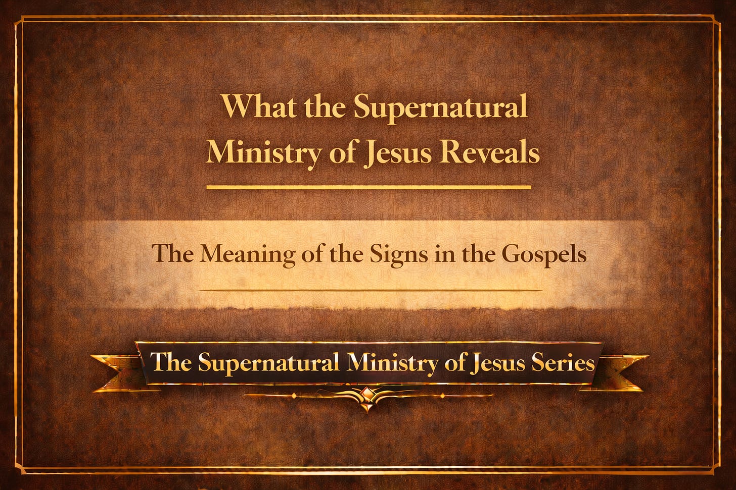 What the Supernatural Ministry of Jesus Reveals The Meaning of the Signs in the Gospels