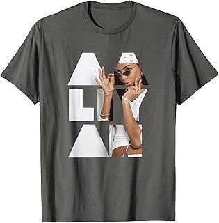 T-Shirt Aaliyah avec Lettres Remplies de Photo