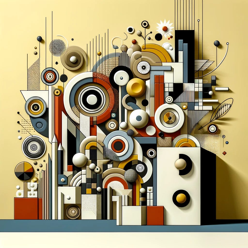 Image representing 'A Matter of Transition: Authenticity Judgments and Attracting Employees to Hybridized Organizations': Create an image that captures the essence of transitioning in modern hybridized organizations in a modernist style. The artwork should embody modernist principles with minimalist design, geometric shapes, and a restrained color palette. The image should convey the concept of authenticity and the challenges of transition in a contemporary organizational setting, emphasizing clarity, simplicity, and abstraction.