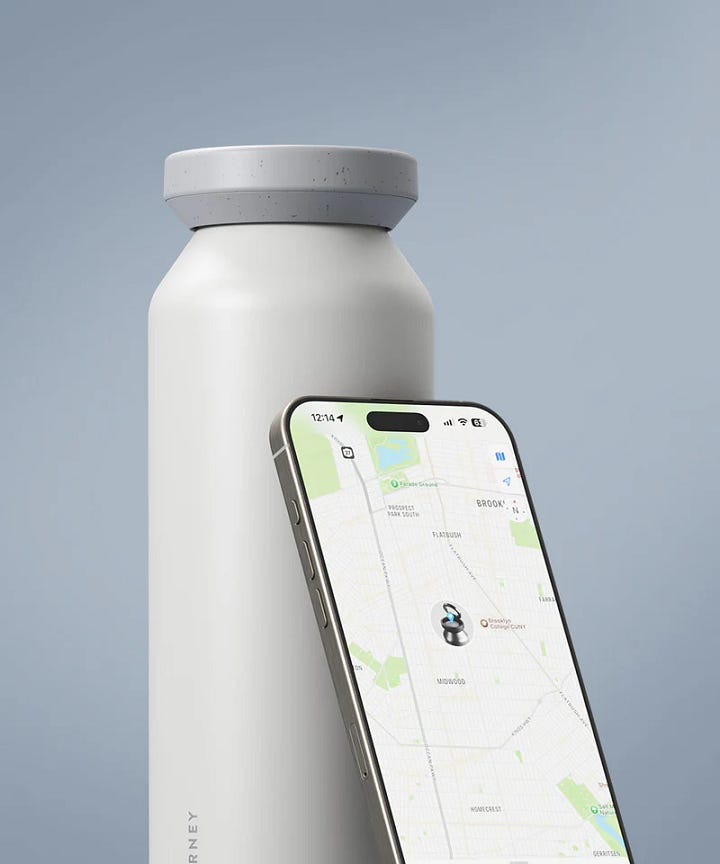 Find My AirTag water bottle iPhone iOS