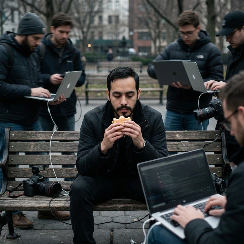 Puede ser una imagen de una o varias personas, teléfono y calle