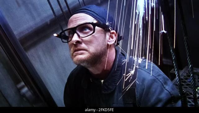 Emilio Estevez in Mission Impossible on Elevator