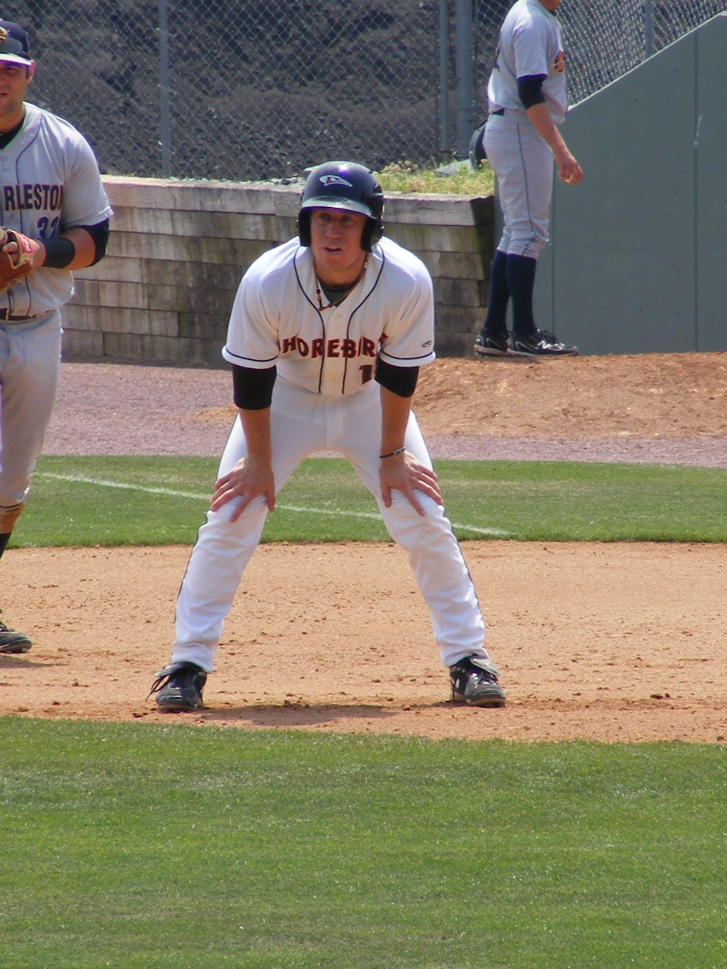 Ty Kelly in a familiar position this month - leading off base. Ty Kelly in a familiar position this month - leading off base.