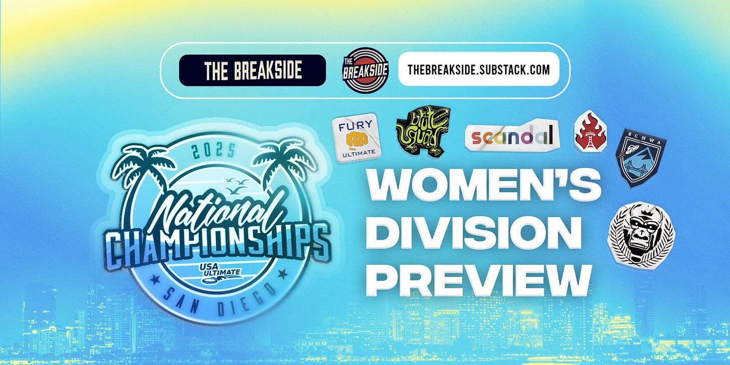 2025 USAU Club Nationals Women's Division Preview The Breakside