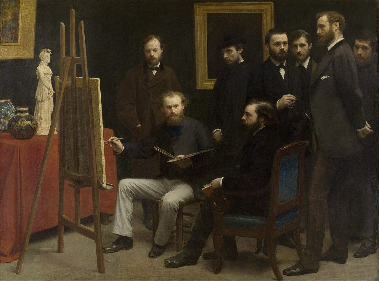 A Studio at Les Batignolles by Fantin-Latour A Studio at Les Batignolles by Fantin-Latour