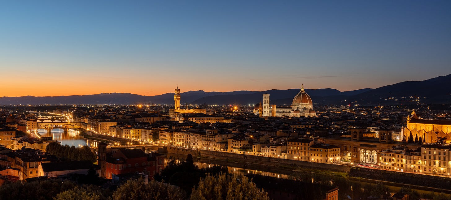 Vista de Florencia desde Piazzale Michelangelo, Italia, 2022