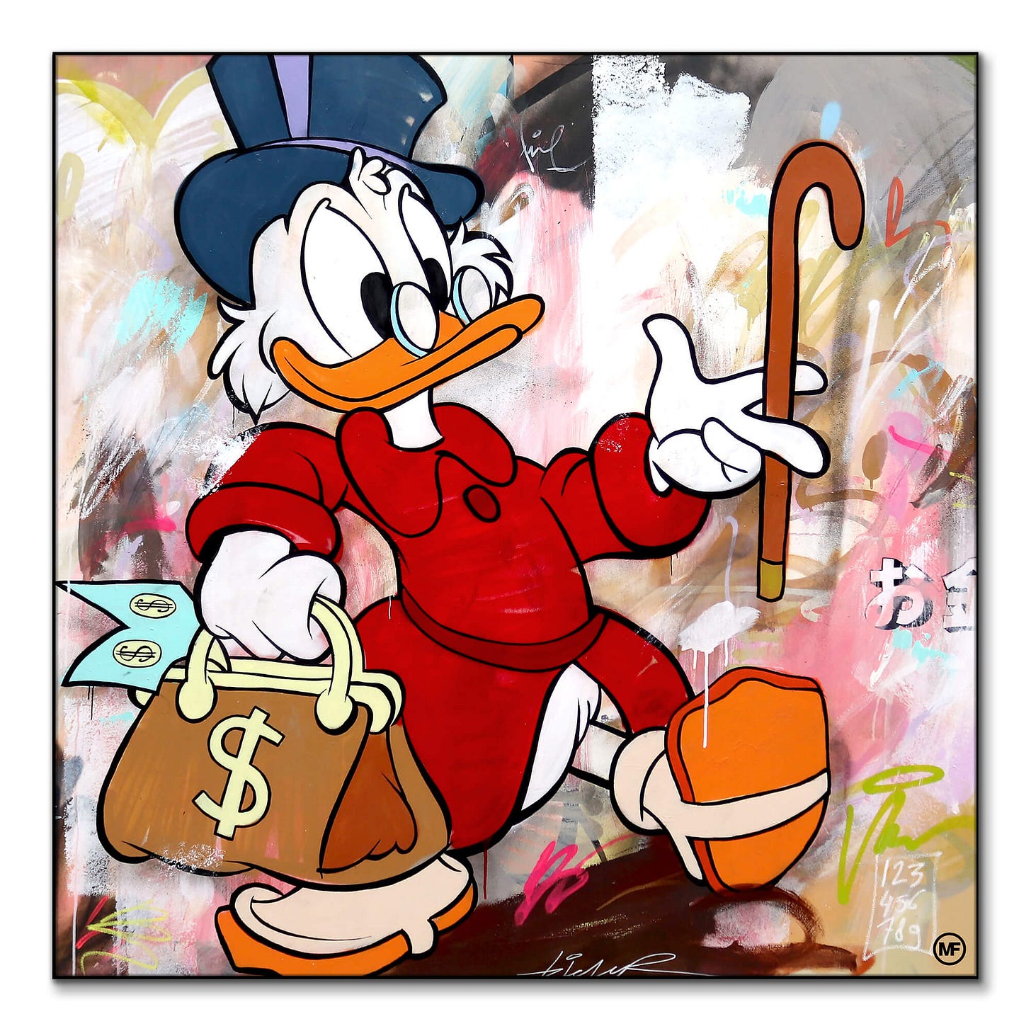 Scrooge McDuck Cartoon Collage - BIG Wall Décor