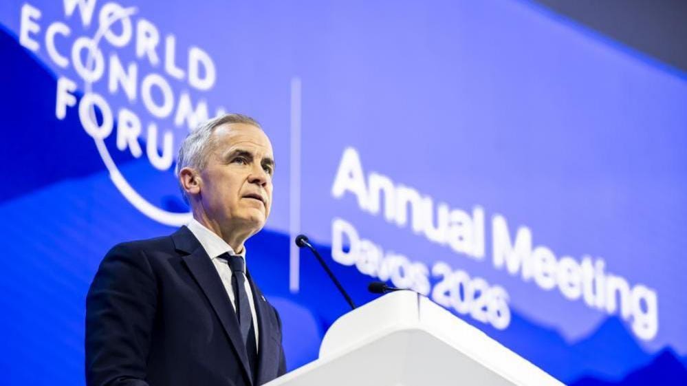 Carney says the old world order 'is not coming back' in Davos speech - BBC  News