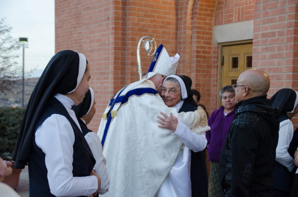 At the 40th anniversary Mass.