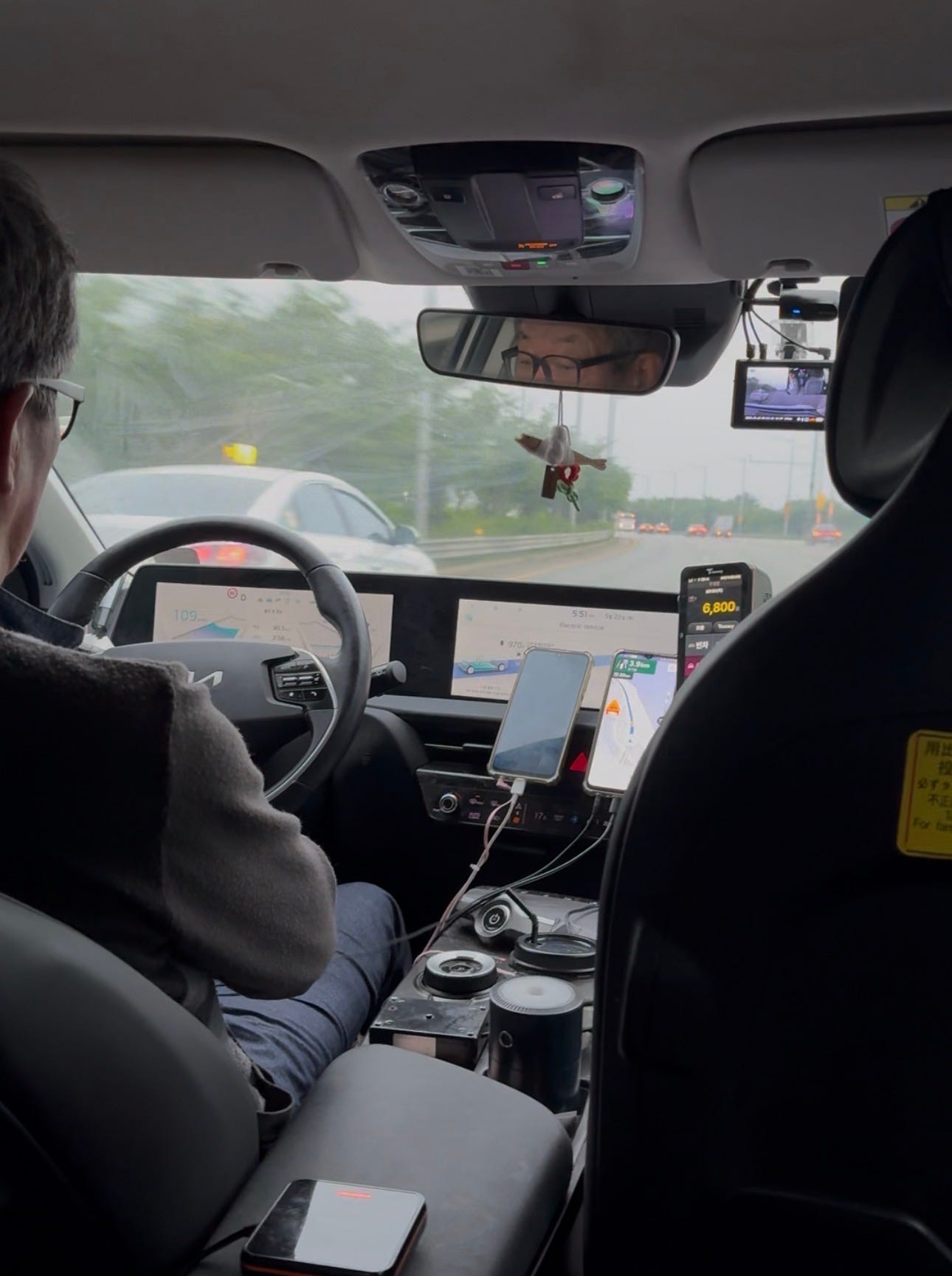 Photo of a the interior of a taxi Photo of a the interior of a taxi