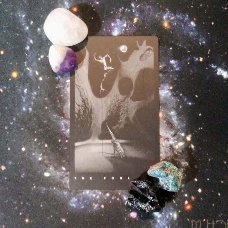 A Message from the Universe ~ Leap Before You Look, Black Tarot Cards