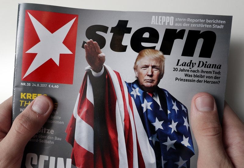 German magazine slammed for Trump Nazi salute cover | 13newsnow.com