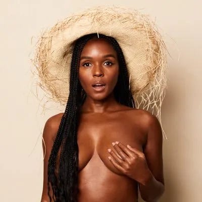 Left Janelle Monae on the cover of Rolling Stone, center on the cover of her new album, and right her new Twitter avatar