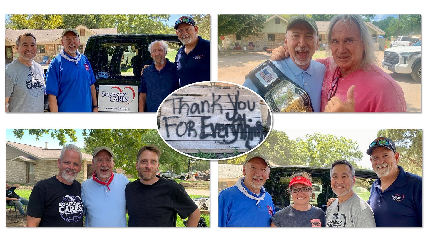 Image of Somebody Cares America photo collage from Kerr County, Texas 2025.