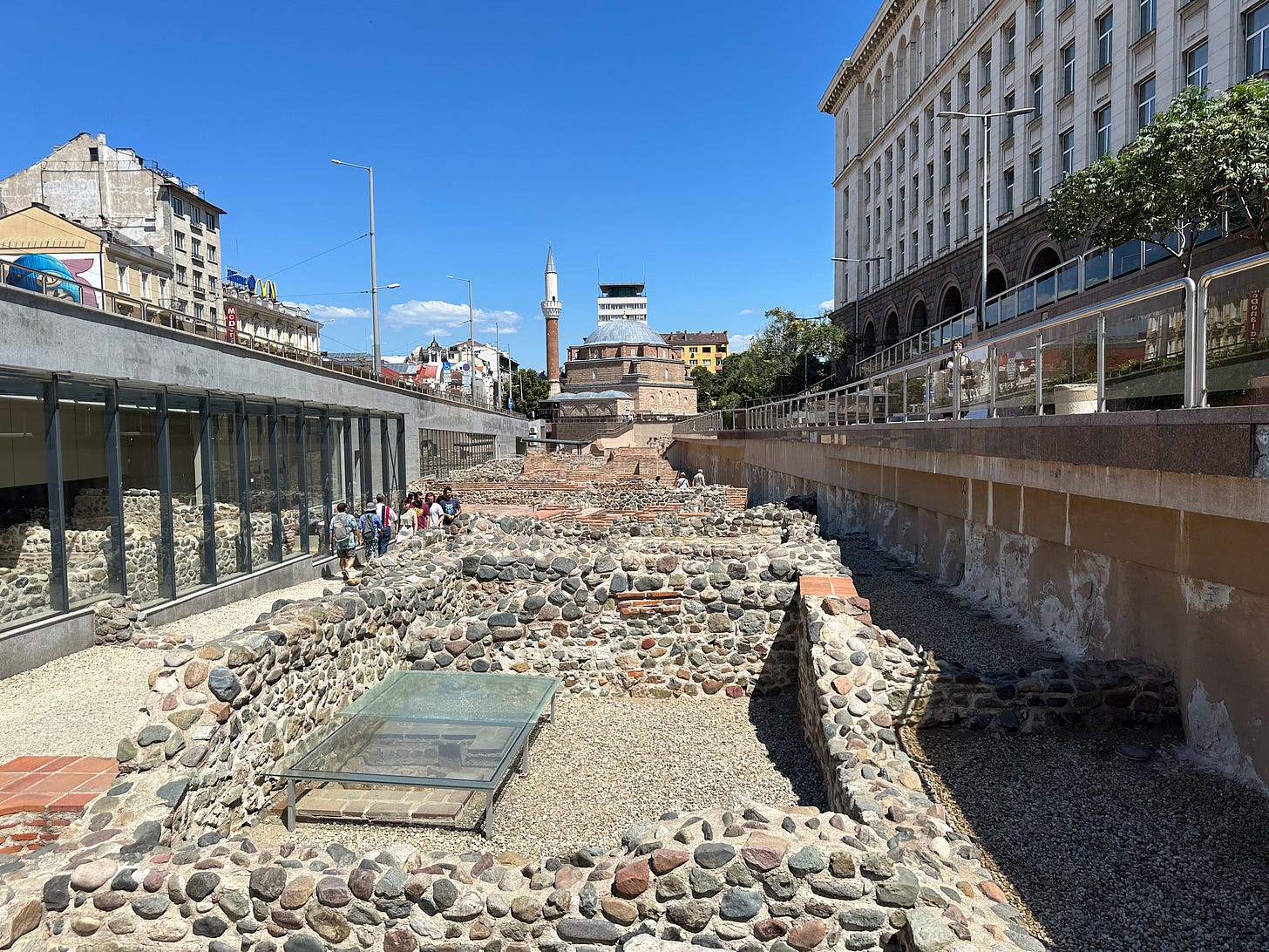 Ancient ruins in Sofia, Bulgaria